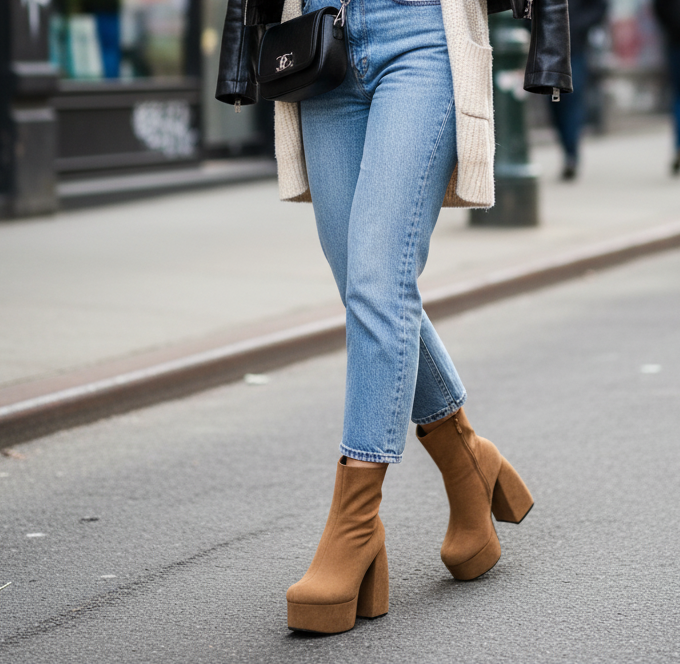 botas con plataforma para mujer