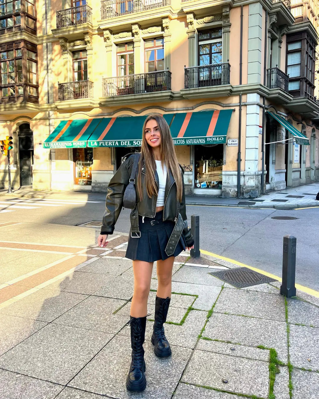 DALIA - Botas altas con cordones y plataforma