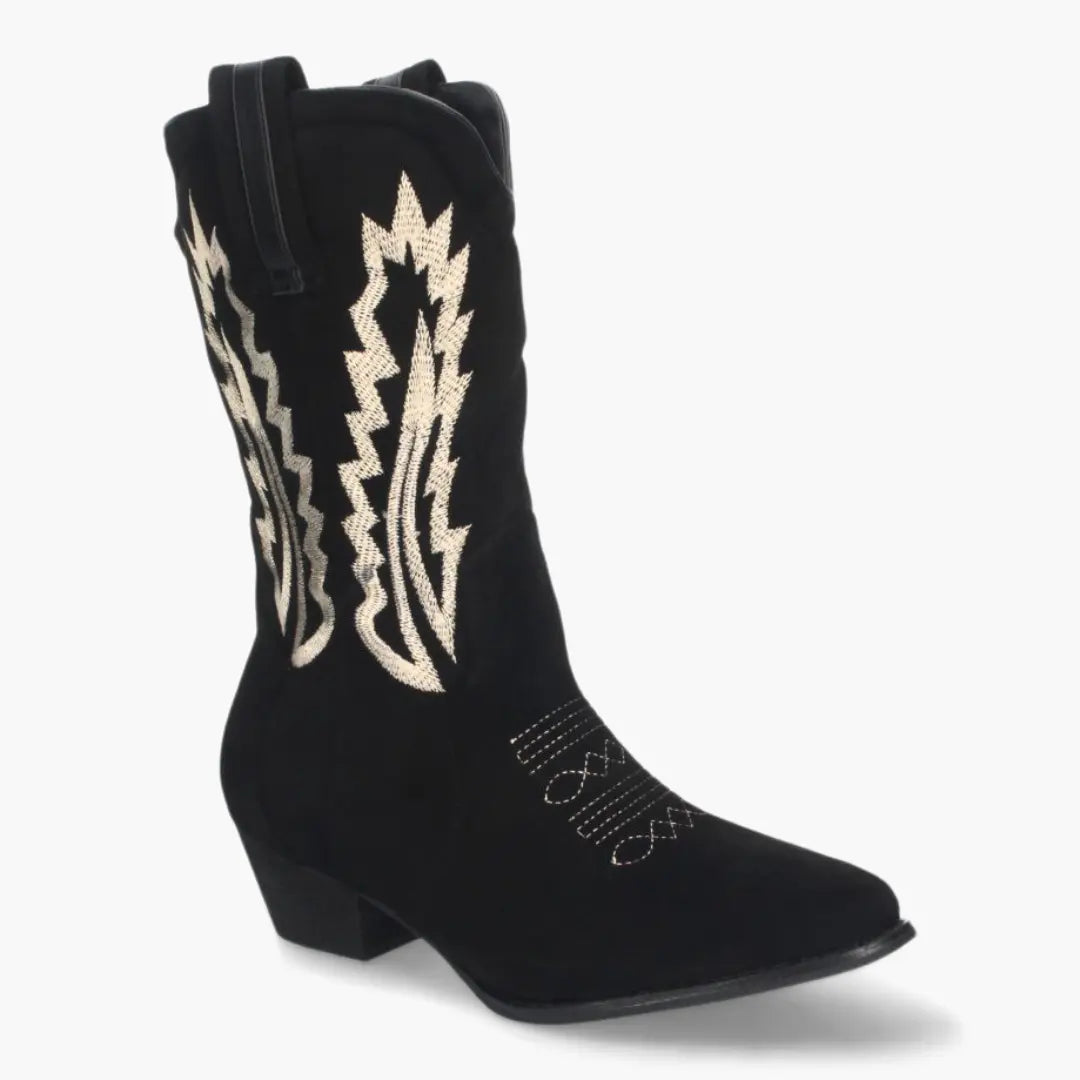ANGEL - Botas de cowboy negras para mujer