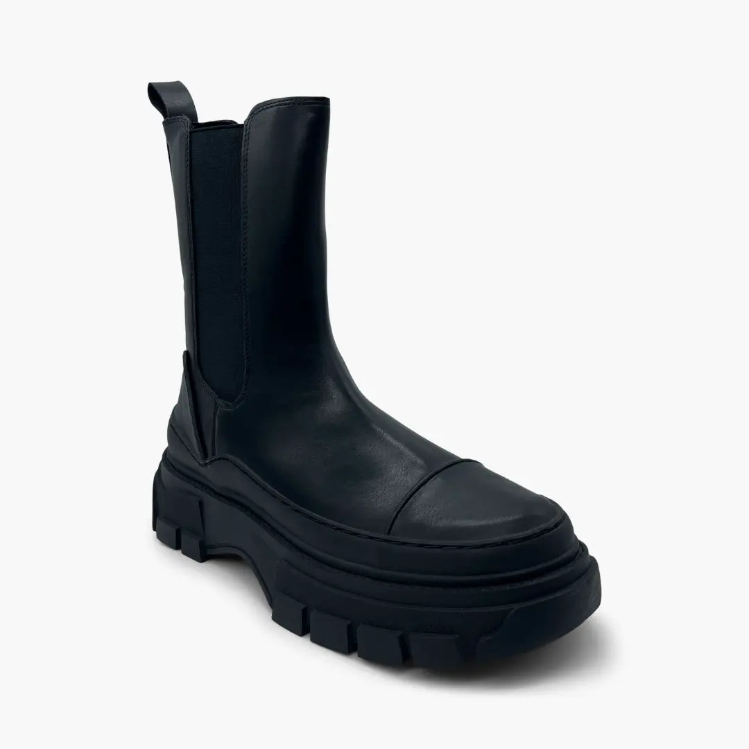 Esencia - Botas negras con plataforma track