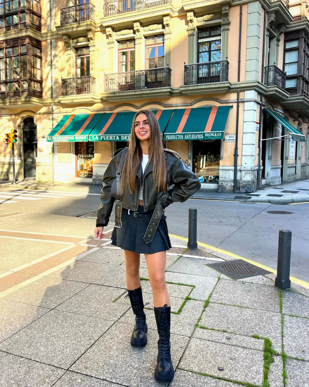DALIA - Botas altas con cordones y plataforma