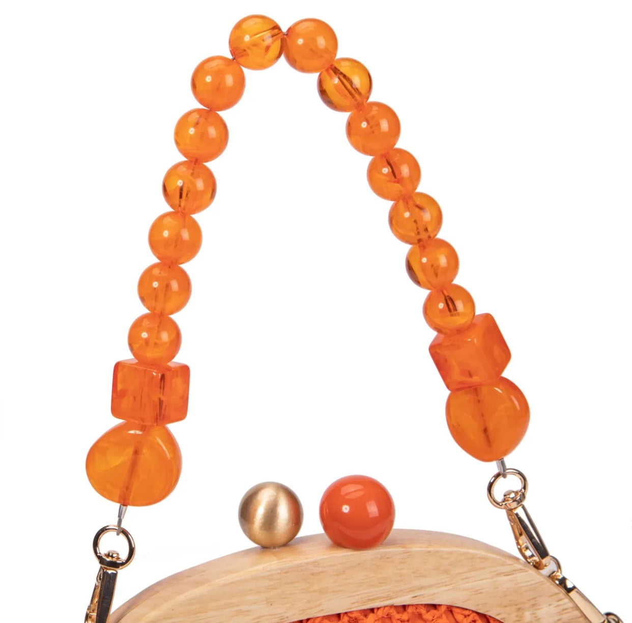 TINA ORANGE- Bandolera rafia