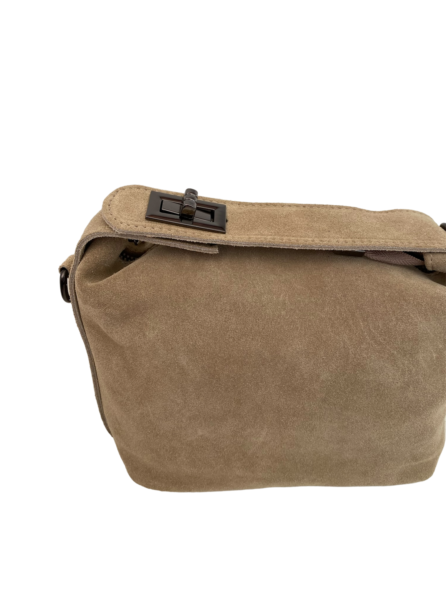 BRUNA BEIGE - Bolso bandolera de ante