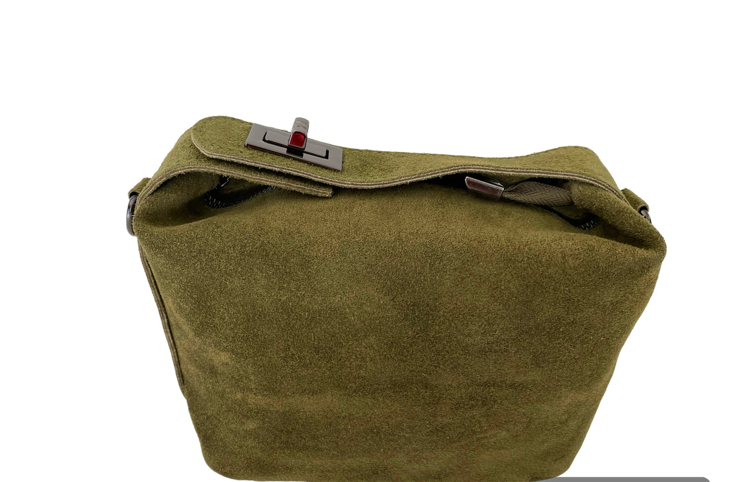 BRUNA KAKI - Bolso bandolera de ante