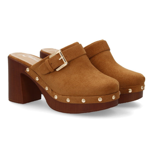 Zueco de mujer Rosehill Alicia en color Camel