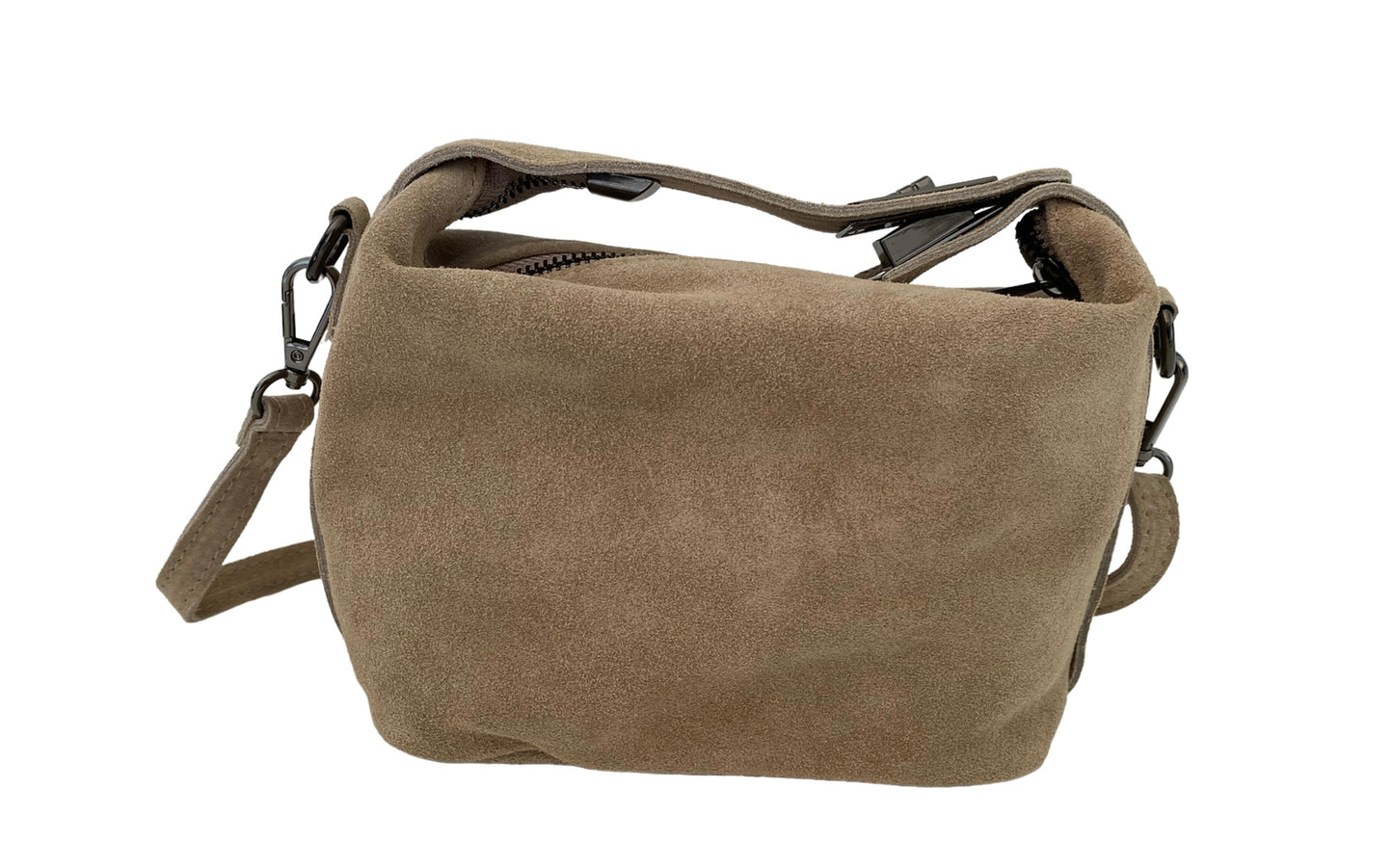 BRUNA BEIGE - Bolso bandolera de ante